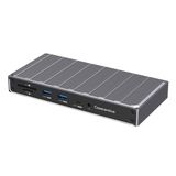 Casecentive Station d'accueil USB-C DisplayLink 13-en-1 – 3 moniteurs – Jusqu'à 8K HDMI – 100W PD – 2,5GbE – MacBook M1/M2 et Windows