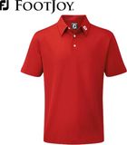 Footjoy Stretch Pique Solid poloshirt voor heren, Rood (Rojo 91825), M