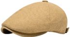Camel baret in retrostijl met visgraatmotief