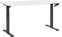 Beliani DESTIN III - Verstelbaar bureau - Wit/Zwart - 160 cm