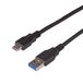 Akyga AK-USB-15 USB 3.2 Gen 1 (3.1 Gen 1) USB-C naar USB-A kabel 1 m Zwart
