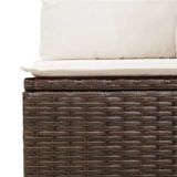 vidaXL 9-delige Loungeset met kussens, polyrattan, bruin