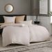 TRANKIELO® - Beddengoedset beige 135 x 200 cm - 4-delig microvezel met ritssluiting + 2 kussenslopen 80 x 80 cm