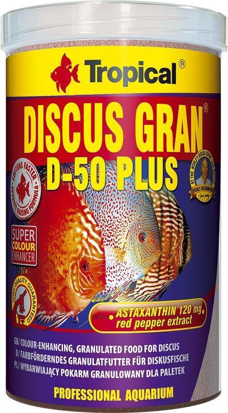 Tropical Discus Granulaat D-50 PLUS - 1 Liter - Aquarium Visvoer - Discusvoer