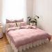 LILIMAUS Dekbedovertrek 200x220 cm met 2 kussenslopen 80x80 cm - mousseline coton - poederroze