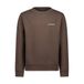 Airforce sweater met logo - donkerbruin