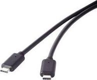 Renkforce RF-4381071 USB-kabel USB 3.2 Gen2x2 USB-C stekker, USB-C stekker 1.00 m Zwart