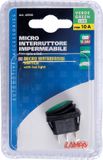 12/24 Bol Schakelaar met LED Groen 12/24V Waterproof