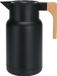 Excellent Houseware Koffiekan thermoskan - 1L - dubbelwandig - kunststof - mat zwart
