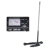 CB-antenne PNI CB-antenne extra 45, 45 cm, glasvezel en PNI SWR-300 reflectometer voor SWR-meting, zwart