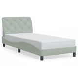 VidaXL Cadre de lit sans matelas, gris clair, 80x200 cm, velours