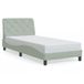 VidaXL Cadre de lit sans matelas, gris clair, 80x200 cm, velours