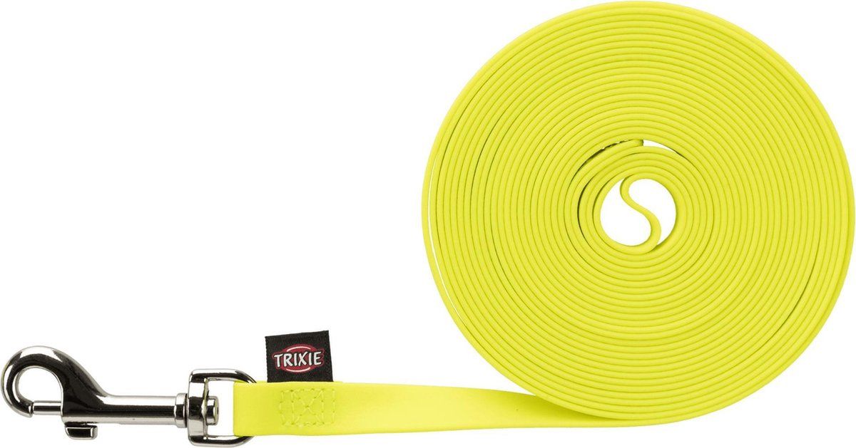 TRIXIE riem easy life sleeplijn voor hond neon geel 10 mtrx1,3 cm