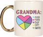 Bellatio Decorations Cadeau koffie/thee mok voor Oma - gouden oor - lieve woorden - keramiek - 300 ml