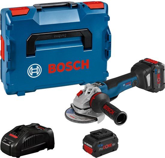 Bosch Professional GWS 18V-10 PSC Accu Haakse Slijper 125mm 18V 5.5Ah in L-Boxx - 06019G3F0E