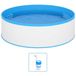 Splasher piscine avec skimmer suspendu et pompe 350x90 cm blanc