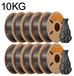 PLA-filament - Filament d'imprimante 3D standard - 10 kg - 1,75 mm - Faible retrait - Convient aux imprimantes 3D FDM et aux stylos 3D - Bien enroulé - Gris