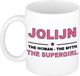 Bellatio Decorations naam cadeau mok - Jolijn - Woman Myth Supergirl - koffiemok - 300 ml - collega - moederdag