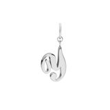 Lucardi Dames Stainless steel bedel letter - Hanger - Staal - Zilverkleurig