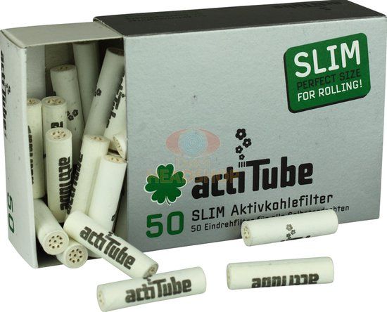 Actitube - Active carbon slim filters - 50 pc.s per box - 2 stuks