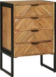 vidaXL Dressoir Massief Acaciahout Bruin 70 x 35 x 75 cm