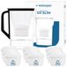 Wessper D3 SLIM carafe filtrante, 2,7 litres, noir, avec 10 filtres aquamax