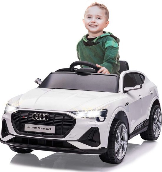 Jamara Audi e-tron Sportback, 3 jaar, 4 wiel(en), Wit, Batterijen vereist