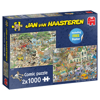 Jumbo Jan van Haasteren Storm & Safari 2in1 - 1000 stukjes Puzzel