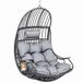 YITAHOME Hangende eierschommelstoel, rotan, 150 kg, grijs