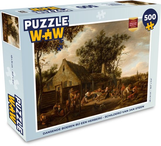 MuchoWow Puzzel Dansende boeren bij een herberg - Jan Steen - Legpuzzel - Puzzel 500 stukjes