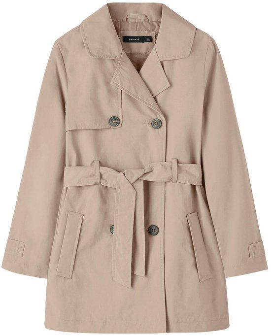 NAME IT KIDS Trenchcoat - Savannah Tan - Maat 140 - Meisjes