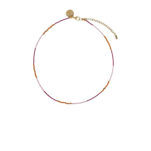 Life of Bulu kralenketting Happy Beads wit/fuchsia/oranje