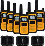 Retevis RB648: Puissant talkie-walkie, étanche IP67, résistant aux chocs, 2000 mAh, USB-C. Talkie-walkie professionnel pour adultes, adapté à une utilisation sur les chantiers de construction et pendant le transport (set de 6)