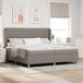 Prolenta Maison Exclusive - Lit boxspring avec tête de lit Taupe 200 x 200 cm en tissu