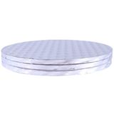 PME Baking Essentials Rond taartbord, 25 cm, set van 3, zilver