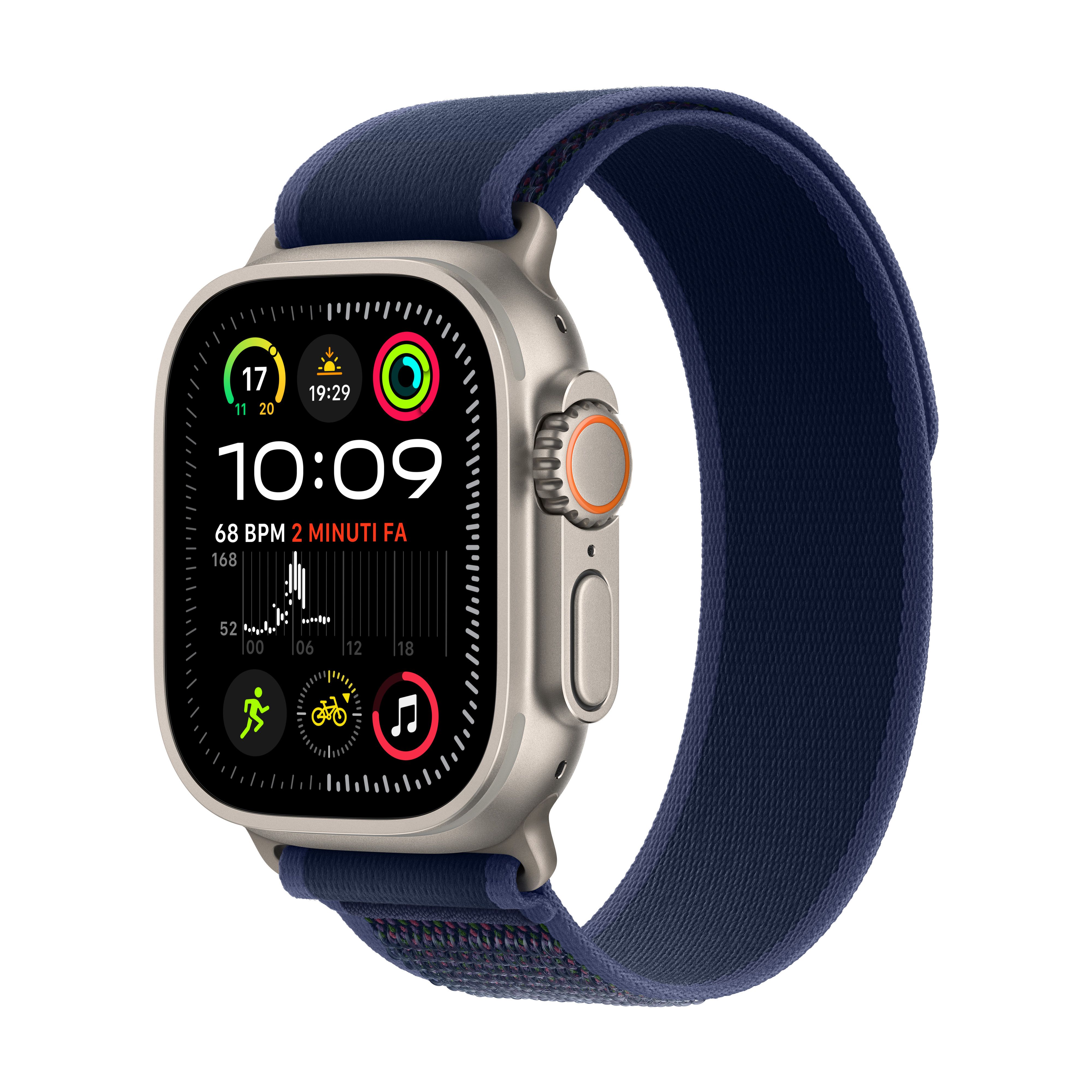Apple Watch Ultra 2 4G 49mm Zilver Trail Band Blauw S/M