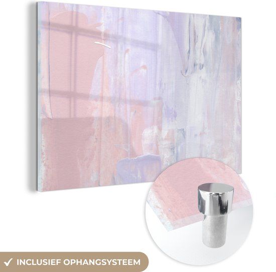 MuchoWow® Glasschilderij 120x80 cm - Acrylglas Schilderij - Multicolor - Modern