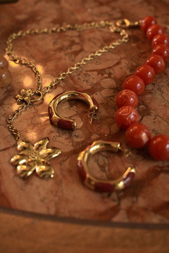 Sissy-Boy Gold plated ketting met bloem
