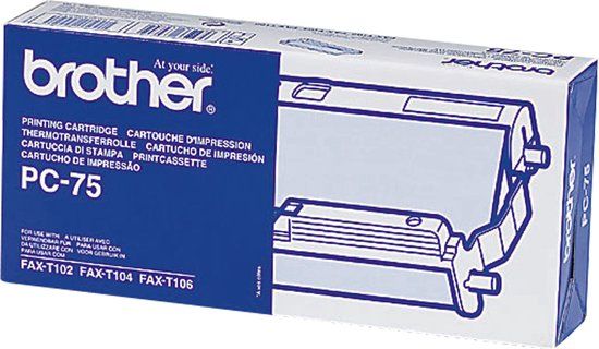 Brother PC-75 - Printcassette met donorrol - Zwart - Origineel