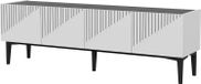 [en.casa] meuble TV Oppdal, 45x154x37 cm, blanc et noir, aspect marbre