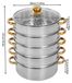Inox set de vapeur - 5 couches de panier vapeur empilable de 30 cm
