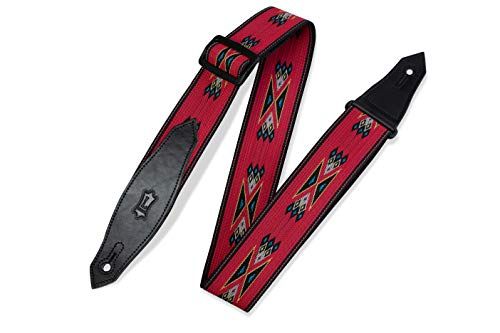 Levys Leathers Levy's Navajo MSSN80-RED gitaarband (rood)