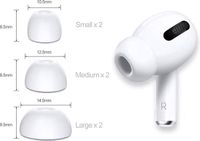 CHPN - Couvertures en silicone pour AirPods Pro - Blanc - 6 pièces