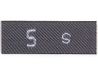 Etiketten Polyester Etiketten Alfabet S 35 x 15 mm 5 Stuks