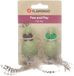 Speelgoed Katti Speelgoed Kat Muis Met Veren L Groen 12,7x3,5x3,5cm
