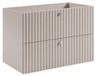 3xE living Armoire de salle de bain avec découpe pour lavabo, modèle 80 Kaschmir, poignées en trois couleurs, dimensions 80 x 44,4 x 57 cm