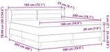 vidaXL Boxspring Bed met Hoofdeinde Blauw 180 x 200 cm Stof