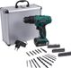 VONROC Perceuse sans fil – 12V Li-Ion – Incl. mallette de rangement en aluminium, 46 accessoires, 1x batterie & chargeur