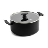 GreenPan SmartShape 24 cm/5,1 liter pan met antiaanbaklaag van gezond keramiek, met glazen deksel, PFAS-vrij, geschikt voor inductie, ovenbestendig, vaatwasmachinebestendig, zwart