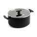 GreenPan SmartShape 24 cm/5,1 liter pan met antiaanbaklaag van gezond keramiek, met glazen deksel, PFAS-vrij, geschikt voor inductie, ovenbestendig, vaatwasmachinebestendig, zwart